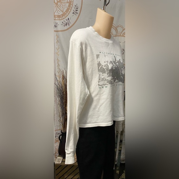 Vintage White John Galt Long Sleeve Crew Neck Pullover Sweatshirt Matthews Band - Picture 3 of 8